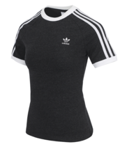 adidas 3-Stripes Slim Raglan Tee Women&#39;s Casual T-shirts Sports Asia-Fit... - £45.25 GBP