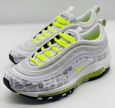 NEW Nike Air Max 97 Reflective Logo White Volt 921522-108 GS Size 6Y Women’s 7.5 - £116.76 GBP