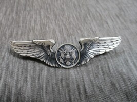 Vietnam War USAF Air Force Aircrew Member Badge Wings Silver Filled S-21... - $39.59