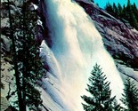 Nevada Falls at Yosemite National Park CA California 1958 Chrome Postcard - $2.92