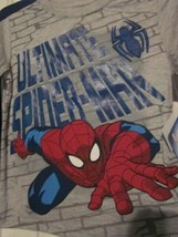 Nwt - Ultimate SPIDER-MAN Image Gray Boy&#39;s Youth Size 5 Navy Long Sleeve Top - £13.38 GBP