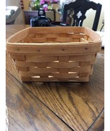 Vintage Longaberger Basket Handwoven Signed #d 7&quot;x7&quot;x3.5&quot; 1996 - €26,12 EUR