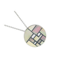 Fronay 16 in.Vintage Button Mother of Pearl Pendant Necklace in 925 Ster... - $1,118.99 MXN