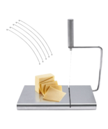 Stainless Steel Cheese Slicer Board Multifunctional Butter Cutter Meats ... - $21.01 CAD