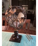 Vintage Celestial Metal Armillary Globe Sphere with Arrow 24&quot; Rotating B... - £98.00 GBP