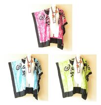 CG67 Gecko Hand Painted Open Cardigan Duster Kaftan Jacket Cover Top - u... - $29.90