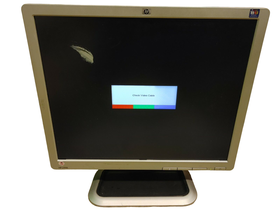 HP L1910 1280x1024 800:1 Contrast 19" Flat Panel Screen LCD Monitor GS918A 5 ms - $25.79