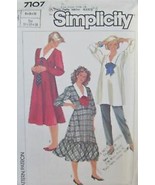  Simplicity 7107 Sz 12-16 Vintage Maternity 1980s Dress Top Pants uncut - €7,81 EUR