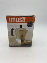 IMUSA 1 Cup Silver Stovetop Espresso Maker Durable Aluminum Portable Design - $14.75