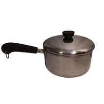 Revere Ware 1801 Stainless Steel Tri-Ply Disc Bottom 2 Quart Saucepan Lid VTG  - £12.70 GBP