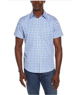 Gap Mens Shirt Blue White Check Poplin Short Sleeves Chest Pocket Spread... - $54.09 CAD