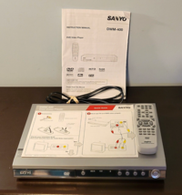 Sanyo Cinema Progressive San DWM-400 DVD Player MP3 w/ Remote &amp; Manual PSJ - $29.70