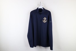 Under Armour Mens Large Spell Out US Navy Naval Academy Half Zip Pullove... - €32,64 EUR