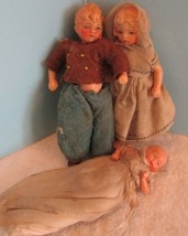 Vintage Antique LOT OF 3 CHILDREN Miniature Bisque Porcelain Baby Doll Germany - £86.31 GBP