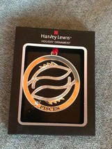 Harvey Lewis Silvertone PISCES Two Fish Zodiac Sign Christmas Tree Ornament –  - £7.54 GBP