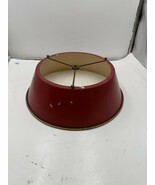 Vintage Red Tole Metal Toleware Lampshade Lamp Shade With Gold Trim 14” - $69.45 CAD