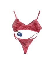 Free People Ruby Heart Lace Kelly Bra &amp; Thong Set ( S ) - £55.37 GBP