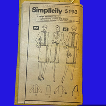 Simplicity 5193 Dress Pattern Miss 16 1981 Uncut No Envelope Powerdress Career - £7.41 GBP