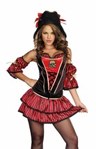 &quot;Wild At Sea&quot; Pirate Buccaneer Adult Halloween Costume Women Size Large - £31.38 GBP