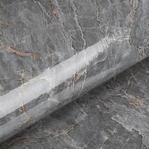 Livelynine 15.8X197&quot; Green Grey Marble Contact Paper For Countertops Waterproof - £28.60 GBP