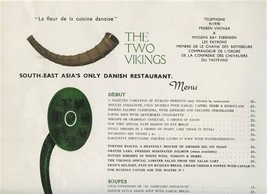 The Two Vikings Menus South East Asia&#39;s Only Danish Restaurant Bangkok T... - £61.58 GBP