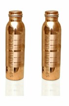Pure Copper Water Bottle Drinking Storage Flask Health Benefits 1000ML Set Of 2 - £28.91 GBP