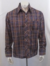 Sovereign Collection Men&#39;s Long sleeve Polyester Plaid Button Down Shirt... - $11.72