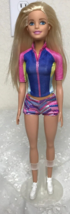Mattel 2015 Barbie Blond Hair Blue Eyes Rigid Body Indonesia - $11.39