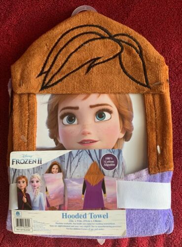 Primary image for Disney Frozen II Anna Olaf Hooded Kids Bath Towel New 22x51”