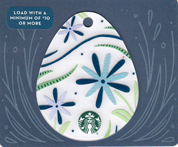 Starbucks 2018 Blue Flowers Easter Egg Collectible Gift Card New No Value - £2.38 GBP