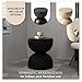 LeisureMod Minimalist Side Table Fiberstone Round Hourglass Accent End Table Sto Item image 15