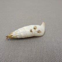 Vintage Snail Shell Pendant 2.5in Long White One Of a Kind - £10.45 GBP