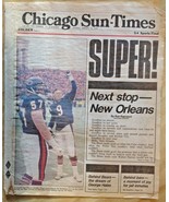 Chicago Sun-Times: &quot;SUPER!&quot; Chicago Bears January 13, 1986 - $180.37 MXN