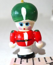Christmas Miniature Wooden Soldier Tiny Vintage hanging decoration - $7.80