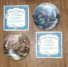 Thomas Kinkade Perpetual Calendar 12 Authentic 5.5&quot; Plates Certified Wit... - $109.78
