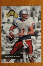 1993 Playoff Football Trading Card #295 Drew Bledsoe RC New England Patriots - £1.97 GBP