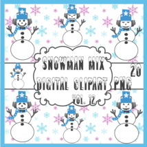 Snowman Mix Digital Clipart Vol. 12 - £0.99 GBP