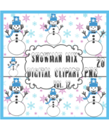 Snowman Mix Digital Clipart Vol. 12 - $37.30 MXN