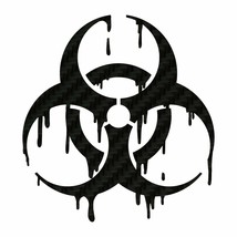 Melting Toxic Waste Hazard Logo Vinyl Decal  - £2.02 GBP+