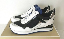 New Michael Kors Wilma Trainer Pixie Fine Glitter sneakers US size 6 Black White - £68.26 GBP