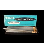 Vintage Prang Charcoal Pencils No 601 Medium 1 Doz Box NOS Artist Drawin... - $908.17 MXN