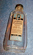 Vintage Pitkin Lemon Flavor 2 Fl. Oz. Clear Glass Bottle w/lid-Lot 25 - $186.31 MXN