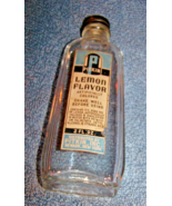 Vintage Pitkin Lemon Flavor 2 Fl. Oz. Clear Glass Bottle w/lid-Lot 25 - $186.31 MXN
