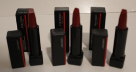 Shiseido Exotic Red Modern Matte Powder Lipstick .08oz X 3 Brand New - $50.00