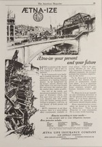 1924 Print Ad Aetna Life Insurance Company New Bridge &amp; Building Hartford,CT - £16.04 GBP