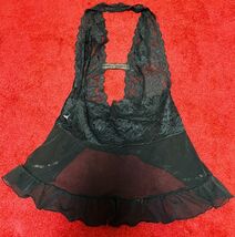 Medium Frederick’s of Hollywood Teddy Plunge Lace Halter Top Slip Thong ... - $6.00