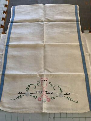 Vintage Hand Embroidered towel - $7.60
