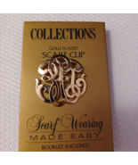 GOLD  PLATED  SCARF CLIP  WITH SCARF WEARING MADE EASY BOOKLET  INCLUDED - $131.94 MXN