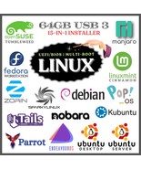 EPIC 15 Linux Distros in One 64GB Multi-Boot USB Live, Installer / Fast ... - $373.95 MXN