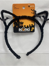 Scunci ￼ Halloween Velvet Cat Ear Headband￼ Black Glitter Bat  COMBINE S... - $3.83